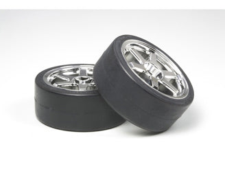 Tamiya - 6-S Wheel W Drift Tyre X 2 26Mm + 2 - 53960 TAMIYA SPARES