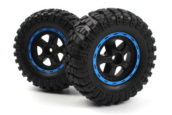 BLACKZON - Smyter Desert Wheels/Tires Assembled (Black/Blue/2 - 540184