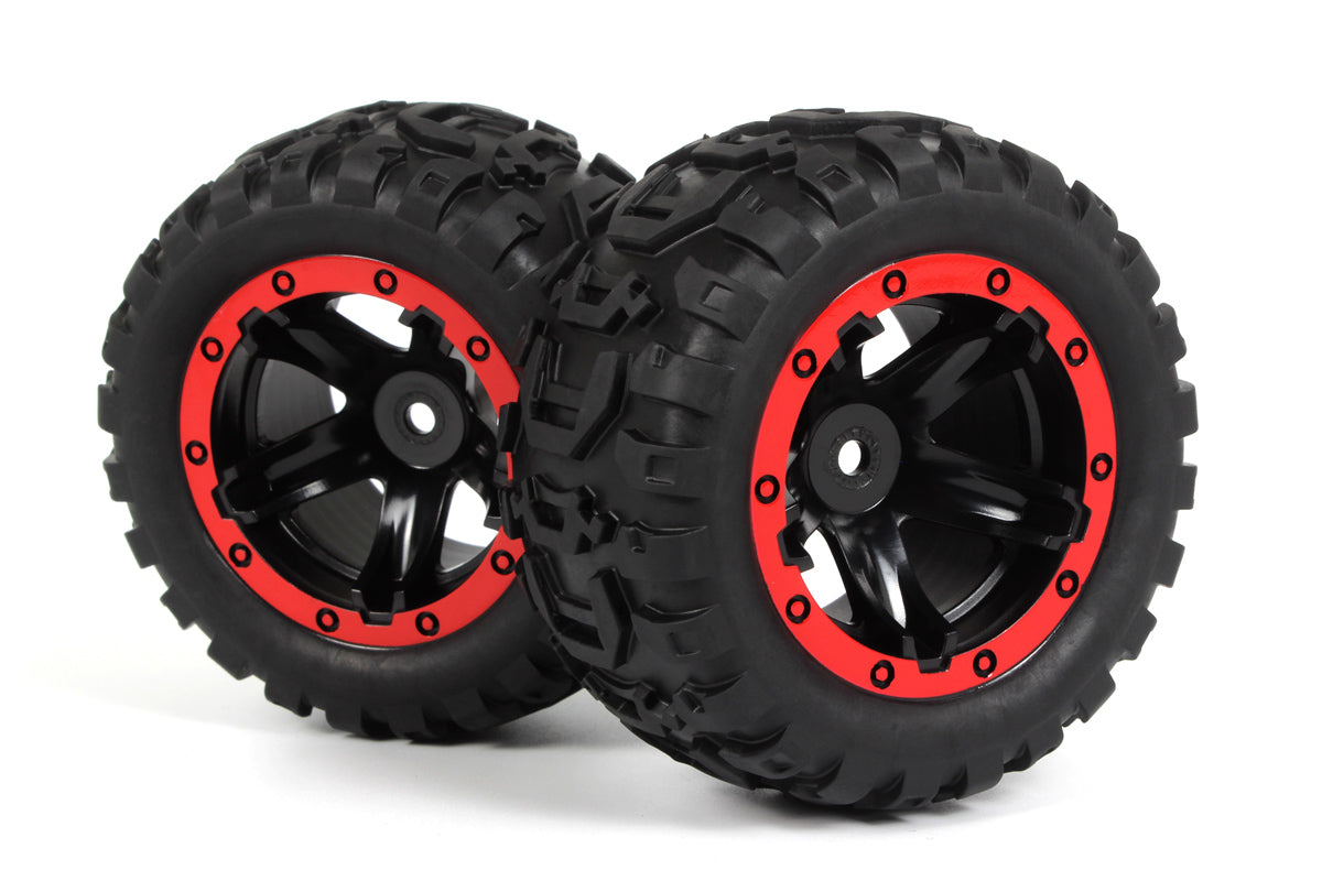 BLACKZON - Slyder MT Wheels/Tires Assembled (Black/Red) - 540194