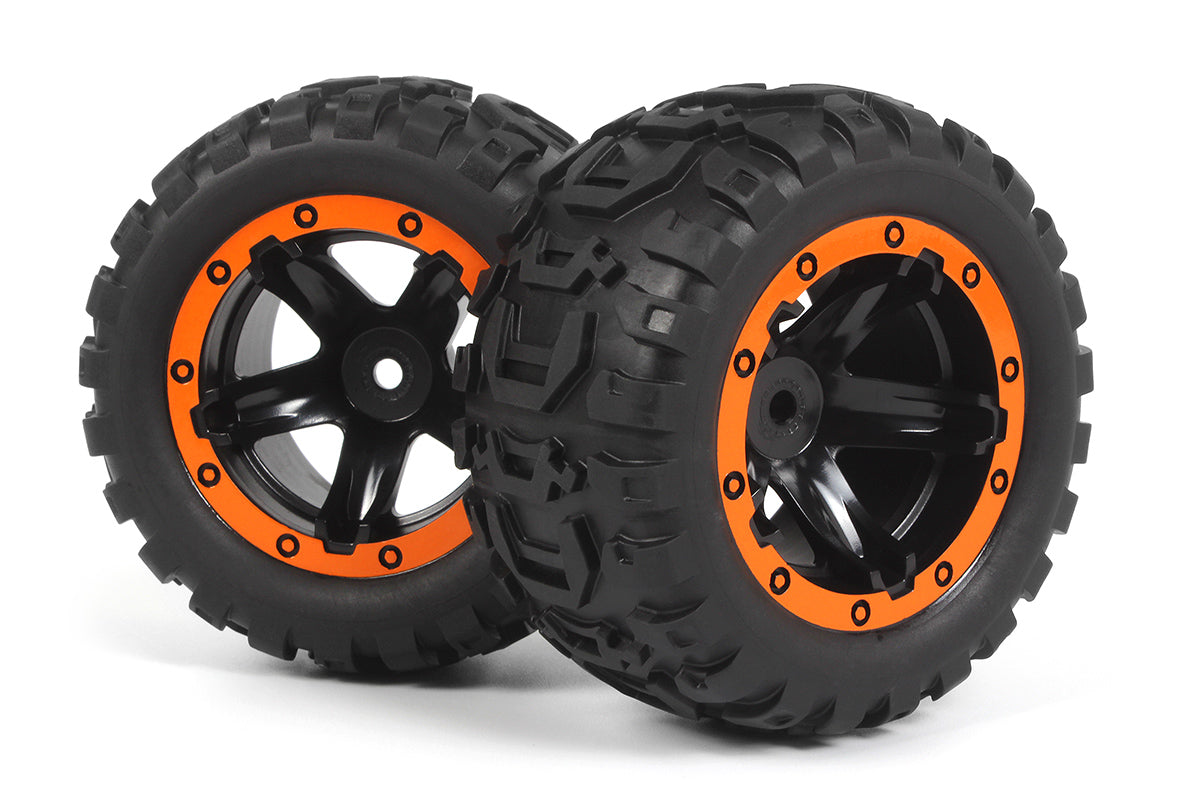 BLACKZON - Slyder MT Wheels/Tires Assembled (Black/Orange) - 540195