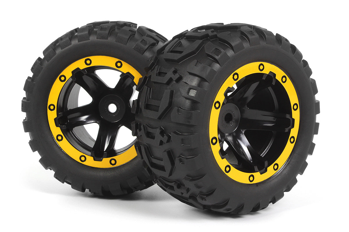 BLACKZON - Slyder MT Wheels/Tires Assembled (Black/Yellow) - 540260