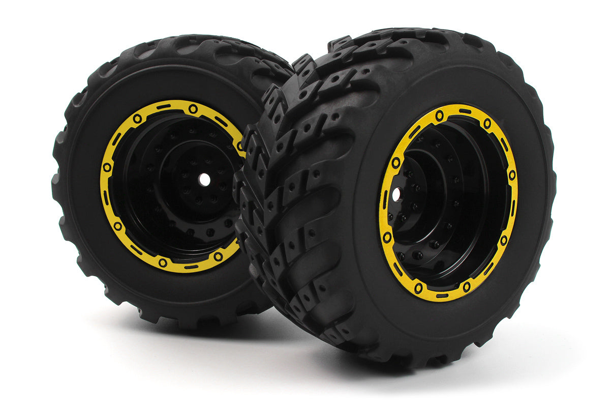 BLACKZON - Smyter MT Wheels/Tires Assembled (Yellow/2pcs) - 540265