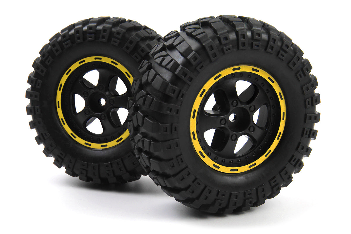 BLACKZON - Smyter Desert Wheels/Tires Assembled (Yellow/2pcs) - 540266