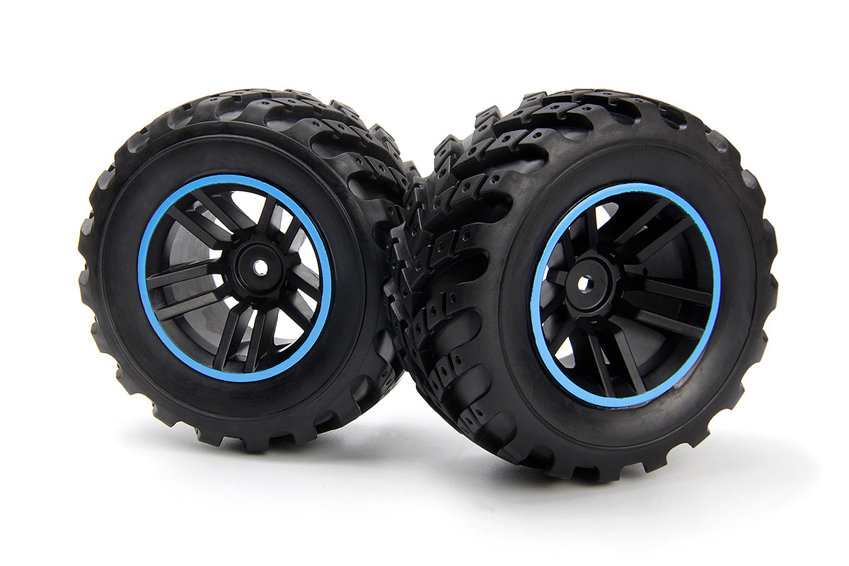 BLACKZON - Spryte Wheels/Tires Assembled (Black/Blue) - 540325