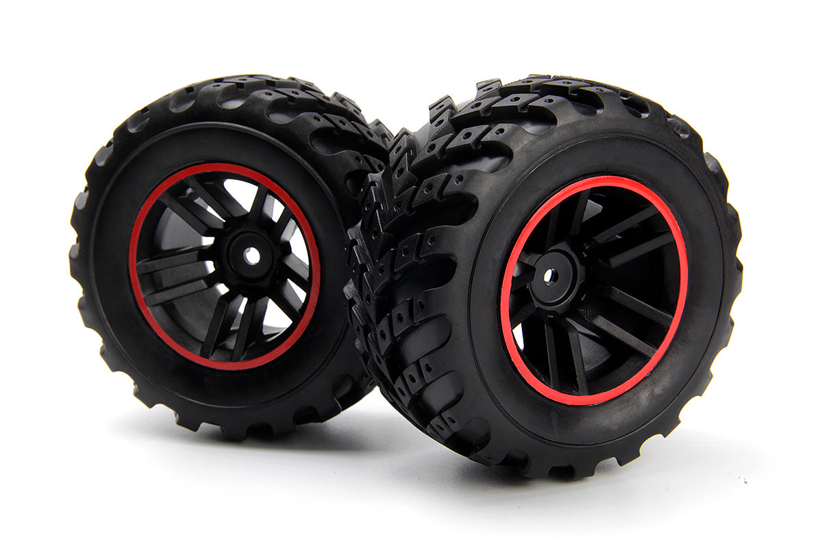 BLACKZON - Spryte Wheels/Tires Assembled (Black/Red) - 540326