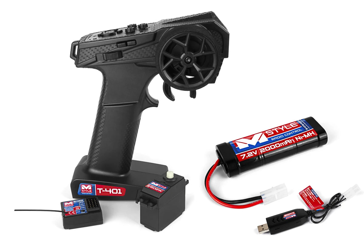 Mstyle - RC Combo Set - Radio set, Servo, Battery and Charger (Perfect for a Tamiya Kit) - M-002