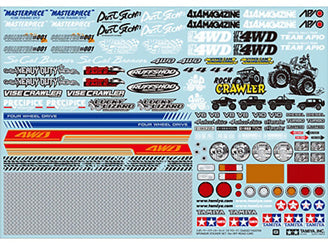 Tamiya - Off Road Car Sponsor Stickers - 54630 TAMIYA SPARES