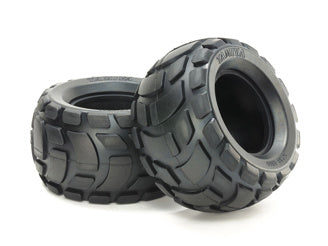 Tamiya - R And Black Bubble tyres Soft X 2 - 54866 TAMIYA SPARES