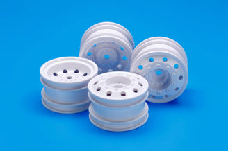 Tamiya - TT01E Euro Truck Wheels White - 2 Front 2 Rear White - 54964