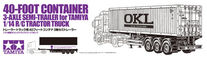 TAMIYA 56377 - (SUPPLIER ORDER ONLY) TRACKOR TRUCK TRAILER 40ft Container KIT 3A (DETACHABLE)