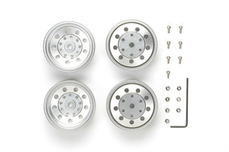 Tamiya - Plated Rear Wheels 22mm Matt (Four Wheels) - 56518 TAMIYA TRUCKS/TANKS