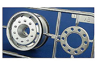 Tamiya - Truck Plated Wheels 30mm / Hex / Matte (One Pair) - 56519 TAMIYA TRUCKS/TANKS
