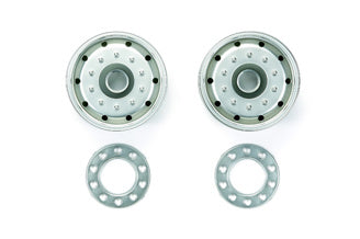 Tamiya - Truck Plated Wheels 30mm / Matt (One Pair) - 56520 TAMIYA TRUCKS/TANKS