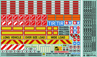 Tamiya - 1/14 Tractor Trailer Sticker - 56534 TAMIYA TRUCKS/TANKS