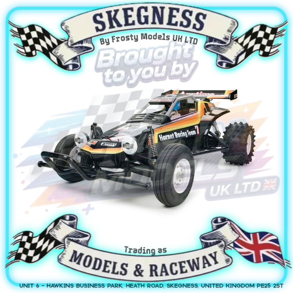 Tamiya - 1/10 RC Buggy Kit Hornet 2004 - 58336 (ESC & Motor Included - Requires Radio, Servo, Battery, Charger, PS Spray & Assembly)