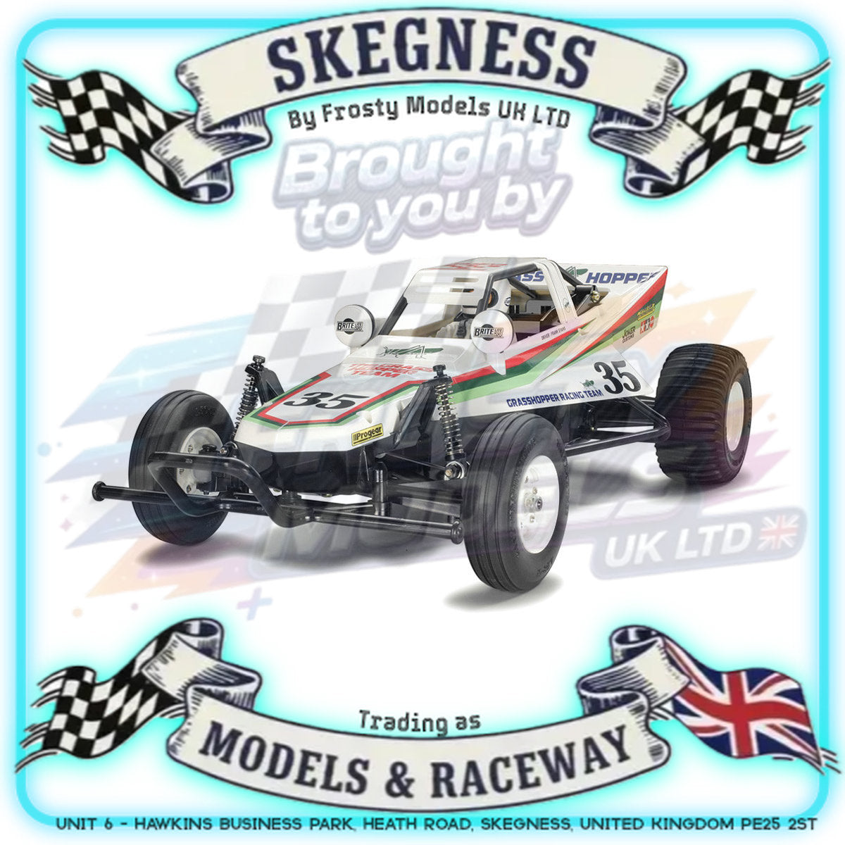 Tamiya - 1/10 RC Buggy Kit The Grasshopper 2005 - 58346 (ESC & Motor Included - Requires Radio, Servo, Battery, Charger, PS Spray & Assembly)