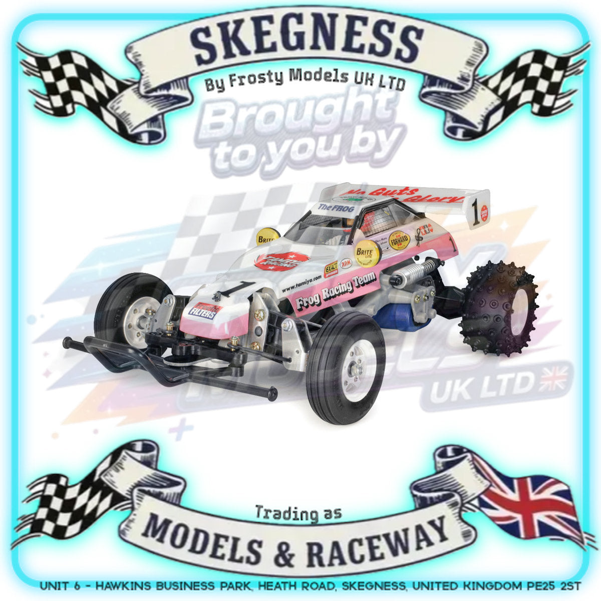 Tamiya - 1/10 RC Buggy Kit The Frog Ltd - 58354 (ESC & Motor Included - Requires Radio, Servo, Battery, Charger, PS Spray & Assembly)
