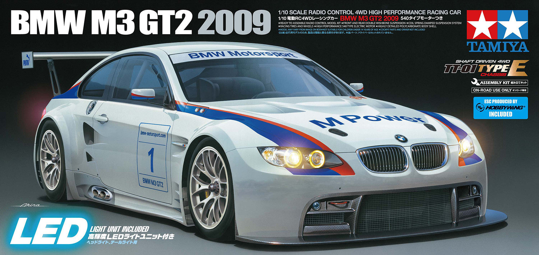 (Pre-Order Next Batch) Tamiya - BMW M3 GT2 2009 (TT01E) Item No. 58449