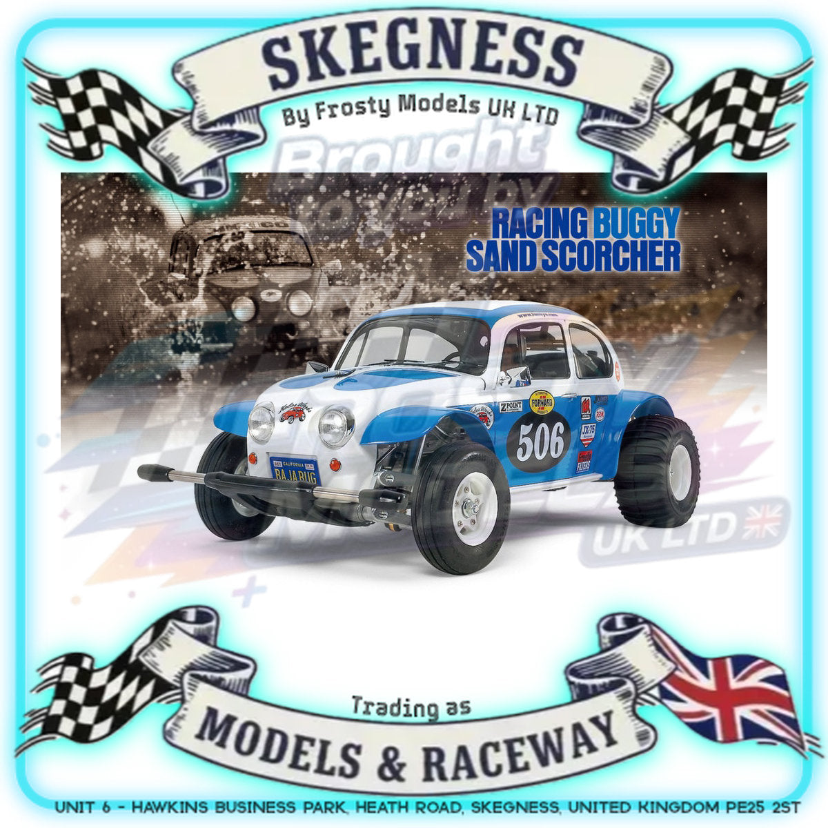 Tamiya - 1/10 RC 2WD Buggy Kit Sand Scorcher - 58452 (ESC & Motor Included - Requires Radio, Servo, Battery, Charger, PS Spray & Assembly)