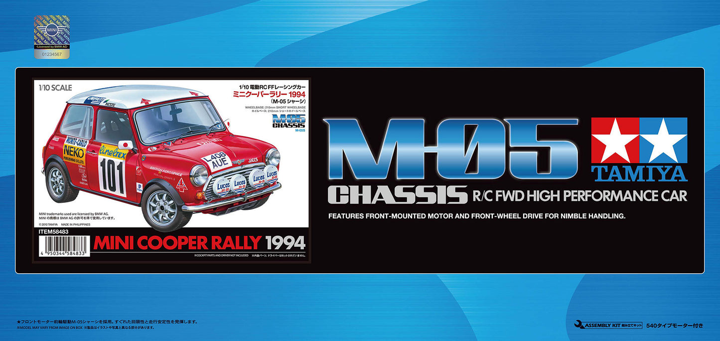 (Pre-Order End of June 2026) Tamiya - Mini Cooper Rally 1994 (M-05) Item No. 58483