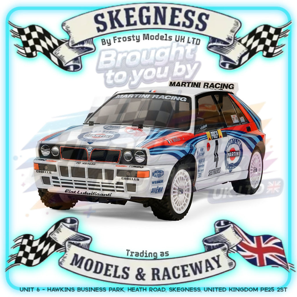 Tamiya - 1/10 RC Car Kit Lancia Delta Integrale (TT-02) - 58570 (ESC & Motor Included - Requires Radio, Servo, Battery, Charger, PS Spray & Assembly)