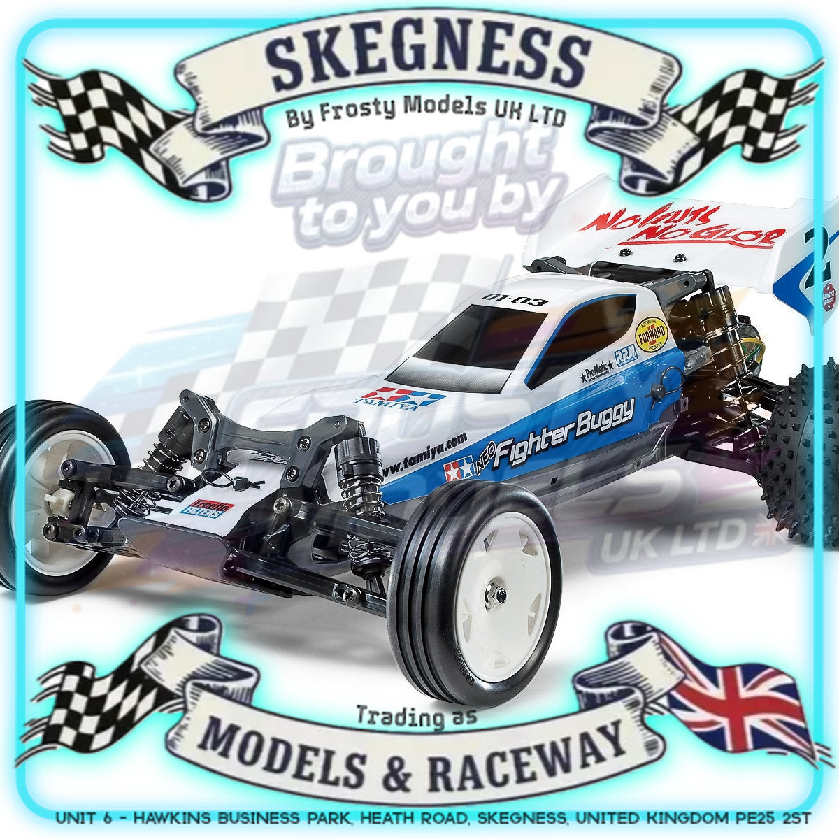 Tamiya - 1/10 RC Buggy Kit Neo Fighter Buggy (DT-03) - 58587 (ESC & Motor Included - Requires Radio, Servo, Battery, Charger, PS Spray & Assembly)