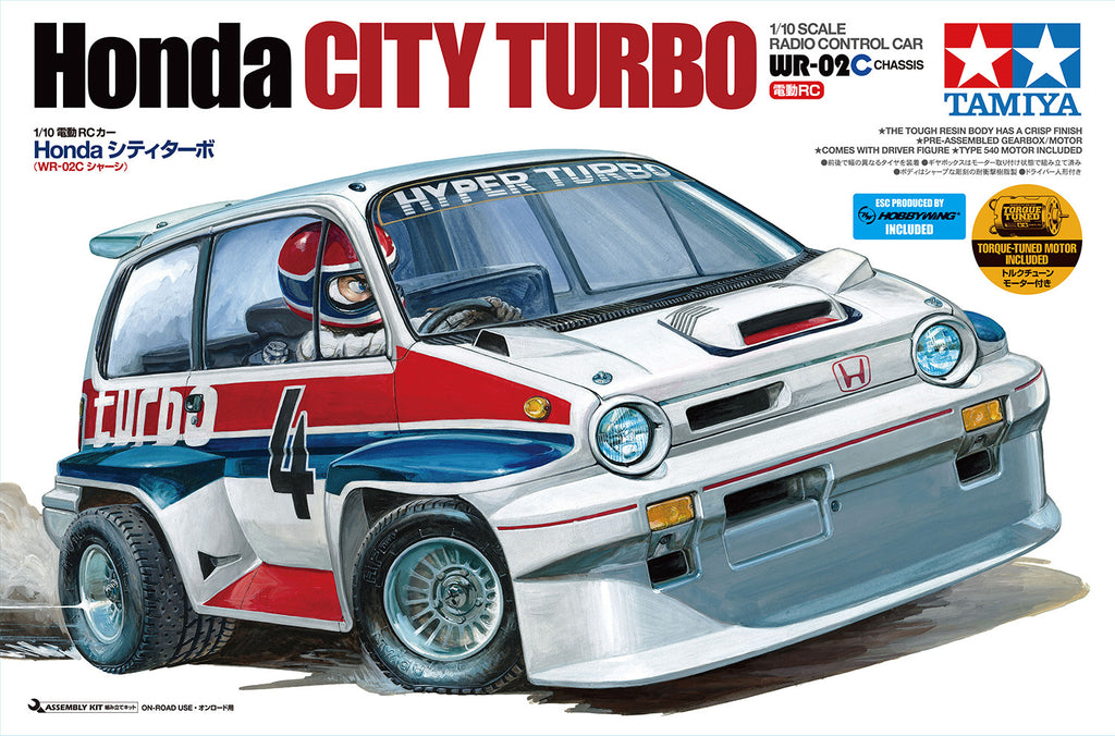 TAMIYA 58611 - (SOLD OUT) Honda City Turbo RC KIT (WR02C) (INC'S MOTOR & ESC ONLY)