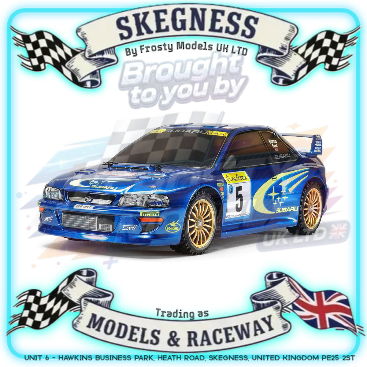 Tamiya - 1/10 RC Car Kit Subaru Impreza Monte-Carlo 99 (TT-02) - 58631 (ESC & Motor Included - Requires Radio, Servo, Battery, Charger, PS Spray & Assembly)