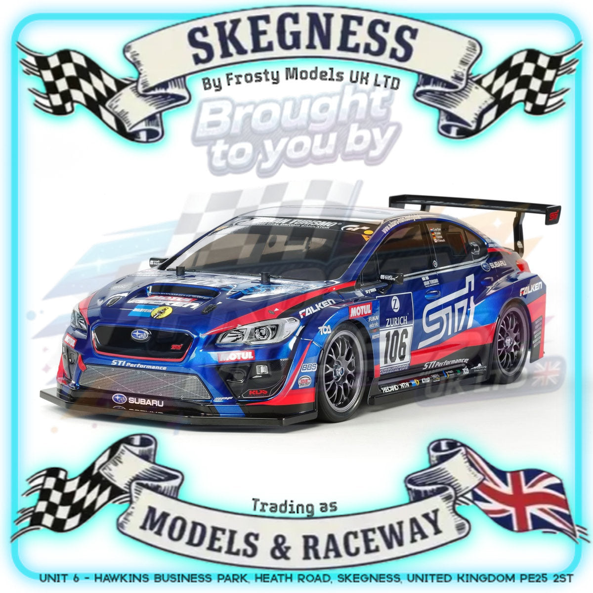 Tamiya - 1/10 RC Car Kit Subaru WRX STI 24hr Nurburgring Challenge (TT-02) - 58645 TAMIYA R/C KITS