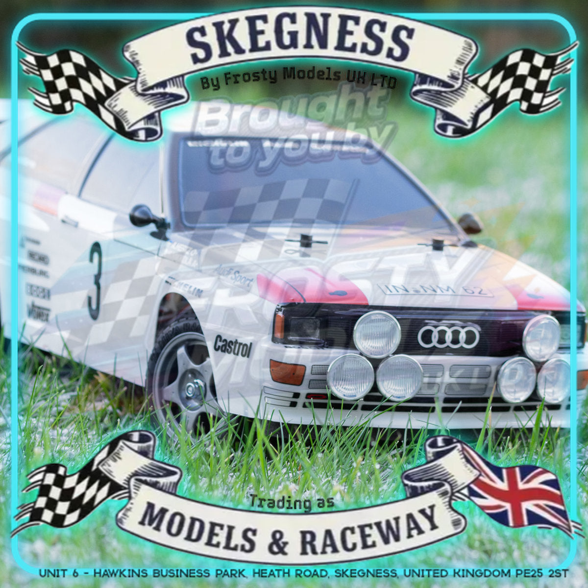 Tamiya - 1/10 RC Car Kit Audi Quattro Rally A2 (TT-02) - 58667 (ESC & Motor Included - Requires Radio, Servo, Battery, Charger, PS Spray & Assembly)