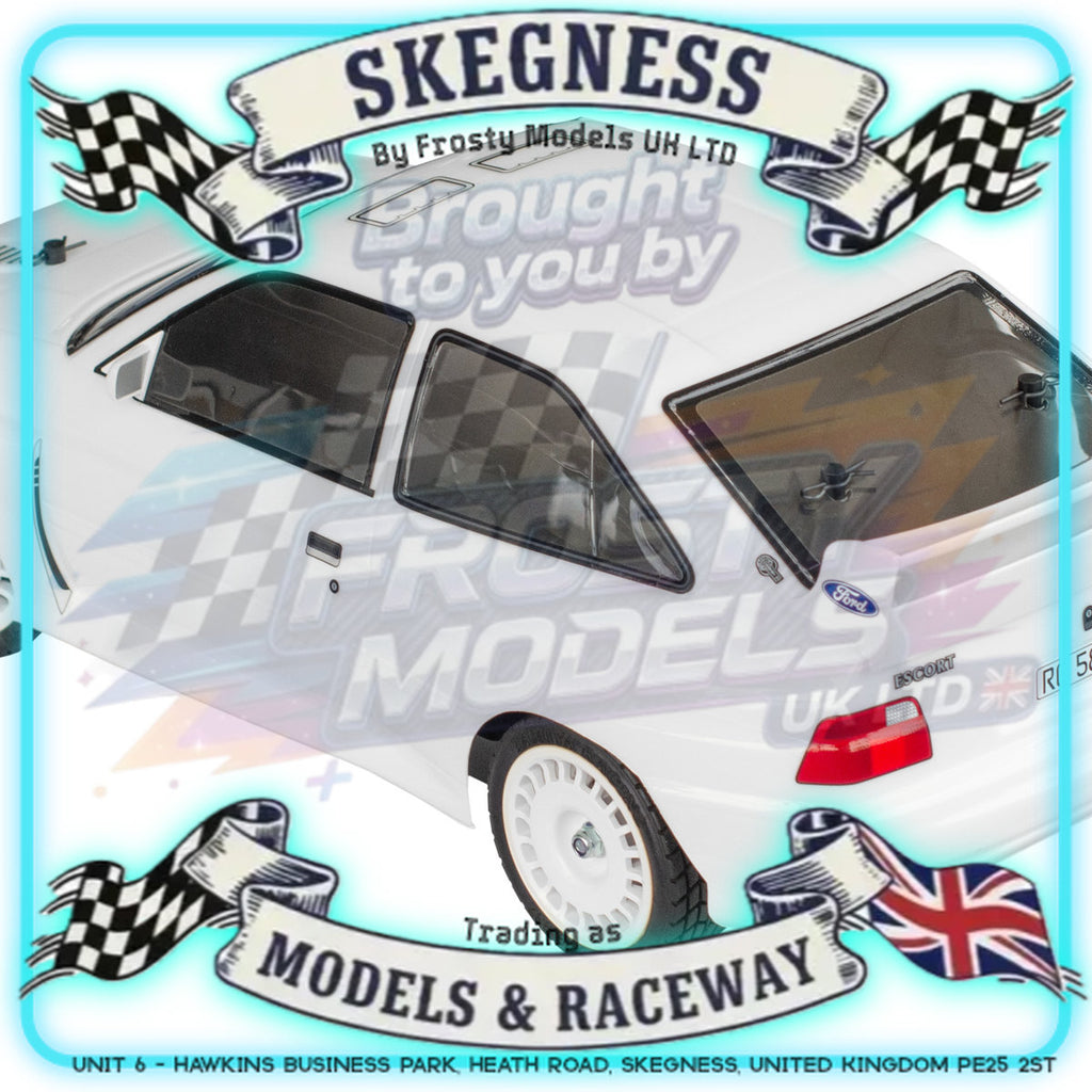 Tamiya - 1/10 RC Car Kit Ford Escort Cosworth 1998 (TT-02) - 58691 (ESC & Motor Included - Requires Radio, Servo, Battery, Charger, PS Spray & Assembly)