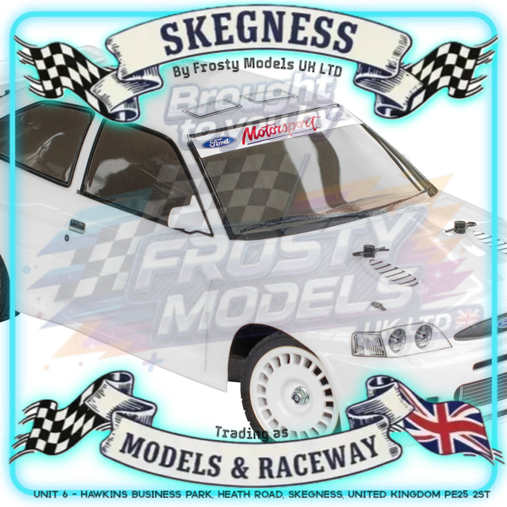 Tamiya - 1/10 RC Car Kit Ford Escort Cosworth 1998 (TT-02) - 58691 (ESC & Motor Included - Requires Radio, Servo, Battery, Charger, PS Spray & Assembly)