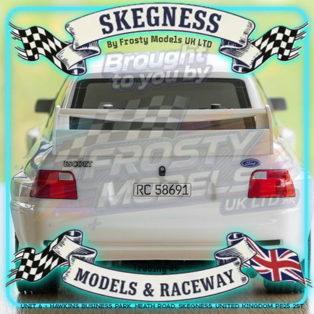 Tamiya - 1/10 RC Car Kit Ford Escort Cosworth 1998 (TT-02) - 58691 (ESC & Motor Included - Requires Radio, Servo, Battery, Charger, PS Spray & Assembly)