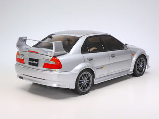 Tamiya - 1/10 RC Car Kit Mitsubishi Lancer Evolution V (TT-02) - 58713 (ESC & Motor Included - Requires Radio, Servo, Battery, Charger, PS Spray & Assembly)