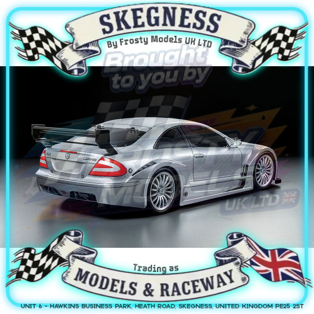 Tamiya - 1/10 RC Car Kit Mercedes CLK AMG '02 TT-02 - 58722 (ESC & Motor Included - Requires Radio, Servo, Battery, Charger, PS Spray & Assembly)