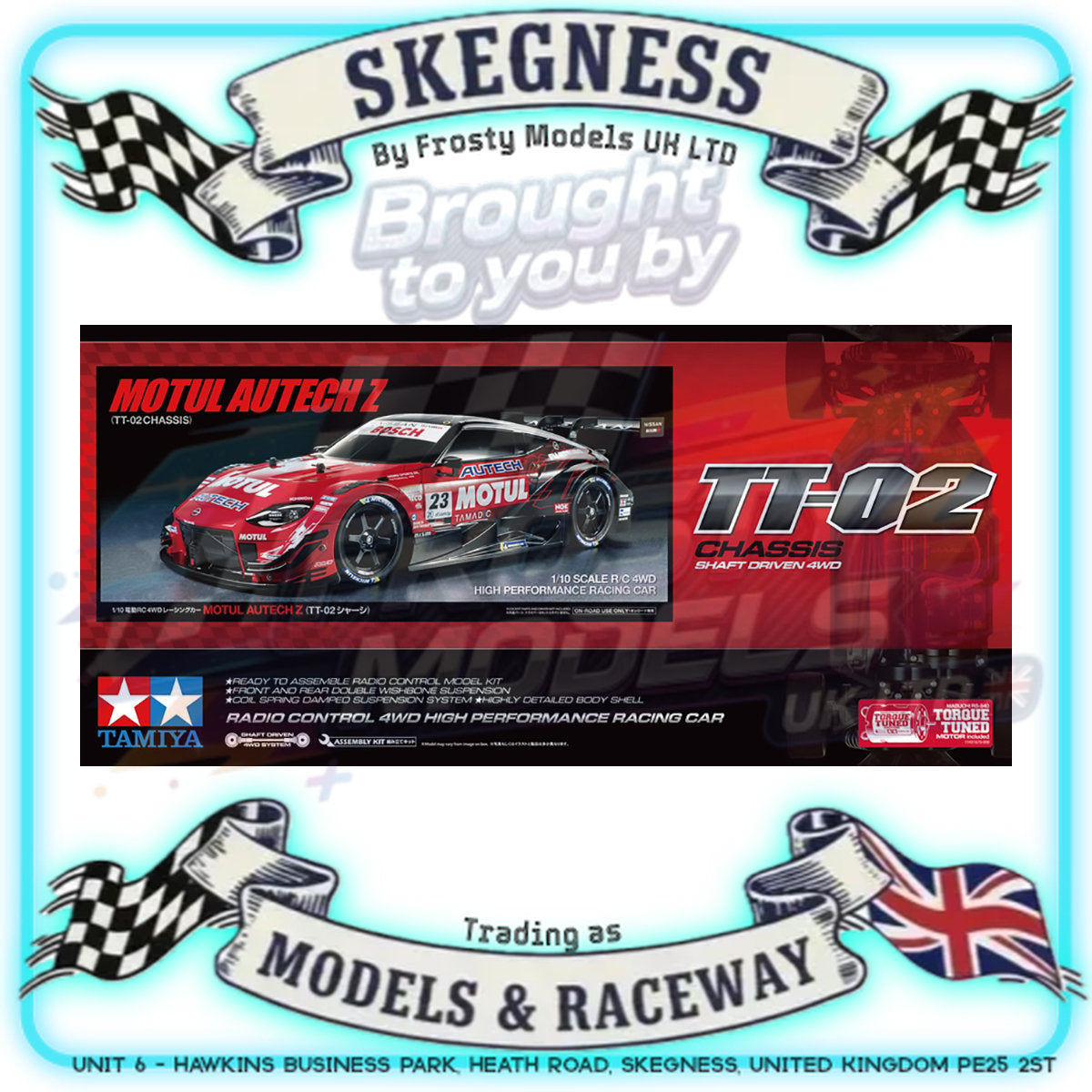 Tamiya - 1/10 RC Car Kit Motul Autech Z TT-02 - 58735 TAMIYA R/C KITS