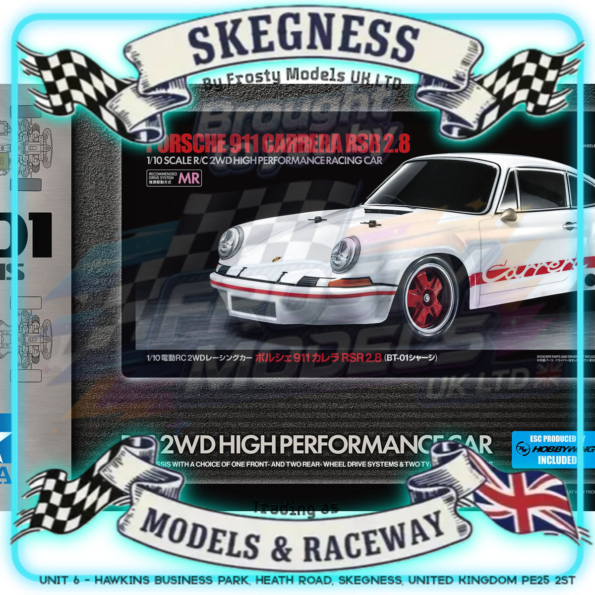 Tamiya - 1/10 RC Car Kit 911 Carrera RSR 2.8 (BT-01) - 58740 TAMIYA R/C KITS