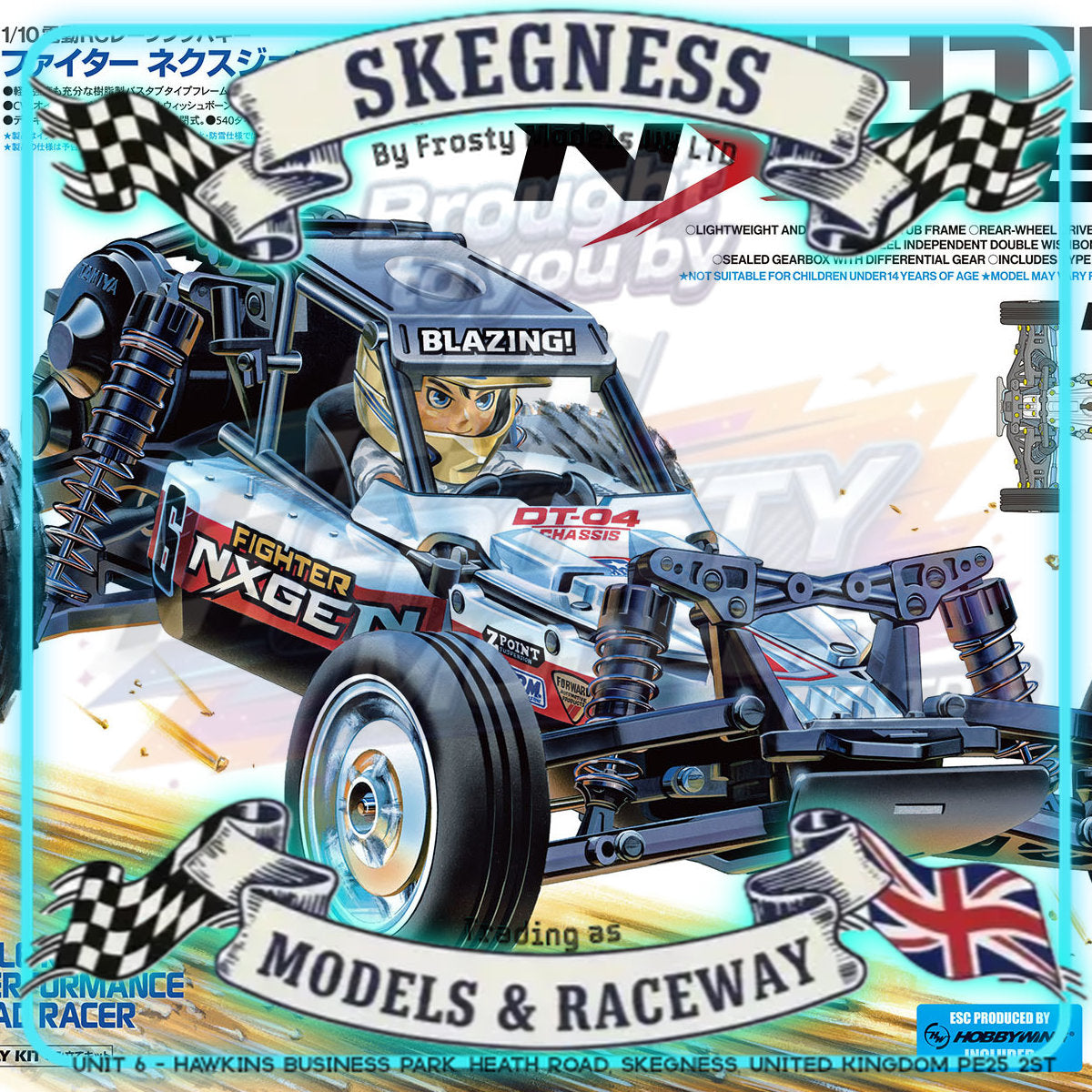 Tamiya - 1/10 RC Buggy Kit Fighter NXGEN (DT-04) - 58741 (ESC & Motor Included - Requires Radio, Servo, Battery, Charger, PS Spray & Assembly)