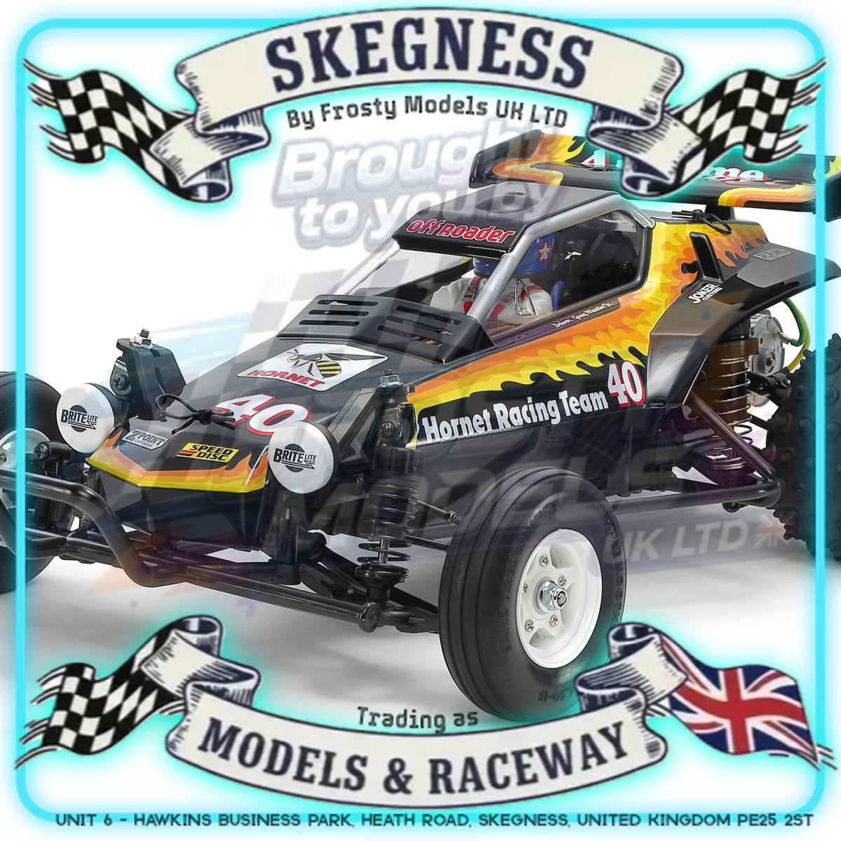 Tamiya - 1/10 RC Buggy Kit Hornet EVO - 58742 (ESC & Motor Included - Requires Radio, Servo, Battery, Charger, PS Spray & Assembly)