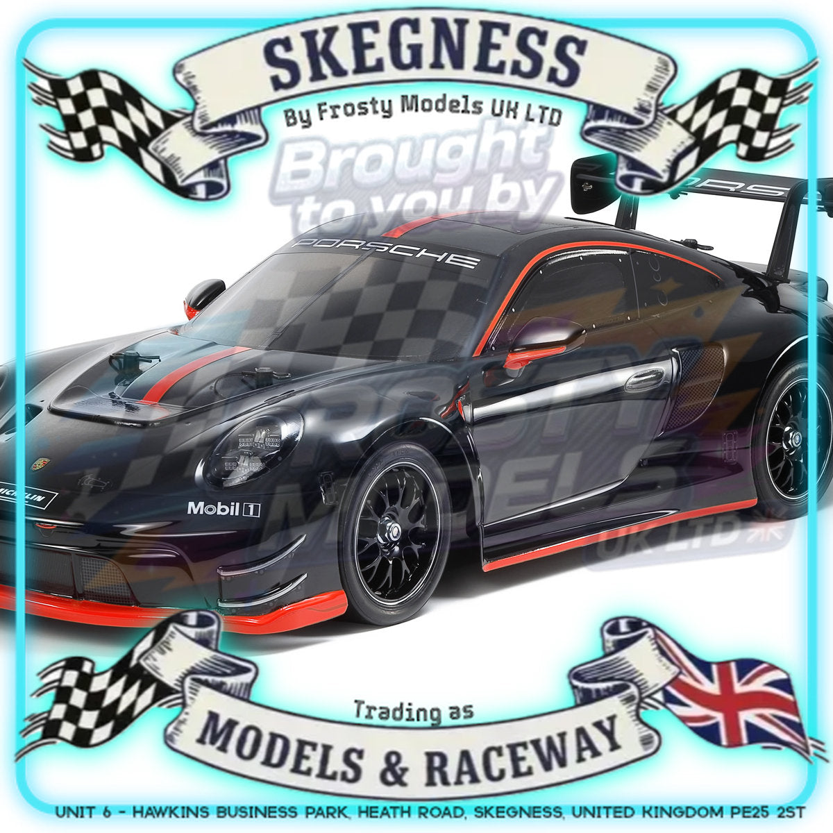 Tamiya - 1/10 RC Car Kit Porsche 911 GT3 R (992) (TT-02) - 58745 (ESC & Motor Included - Requires Radio, Servo, Battery, Charger, PS Spray & Assembly)