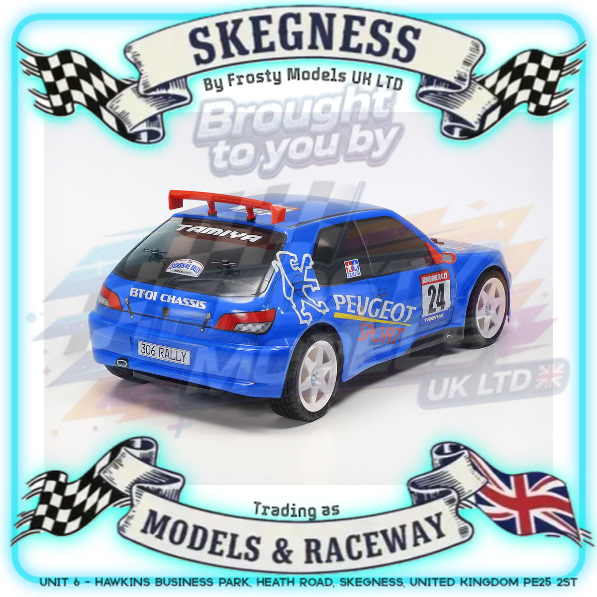 Tamiya - 1/10 RC Car Kit Peugeot 306 Maxi (BT-01) - 58746 (ESC & Motor Included - Requires Radio, Servo, Battery, Charger, PS Spray & Assembly)