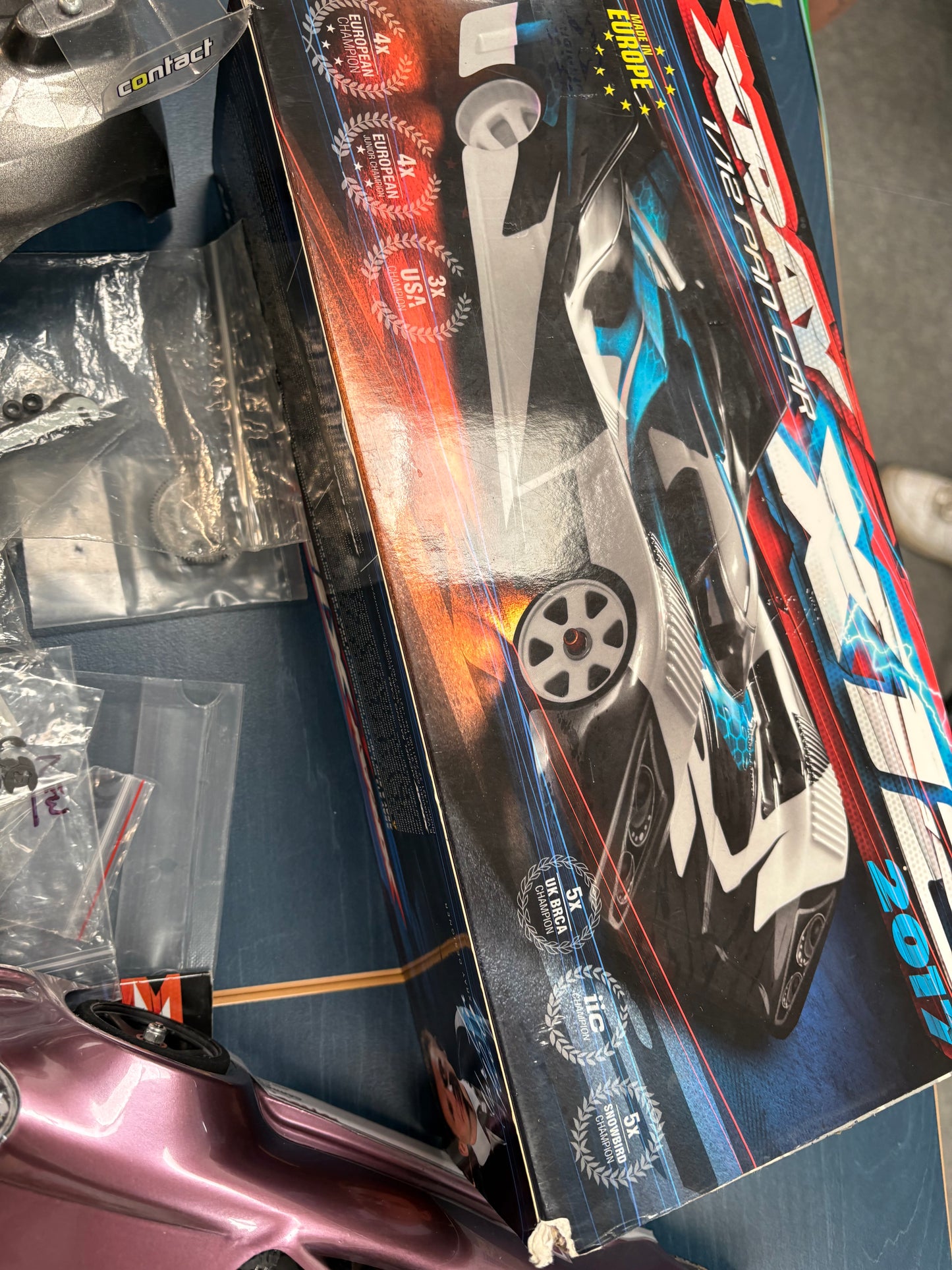 Used - Xray X12 2017 - With 1S ESC, 13.5T Motor, Micro Servo, LMGT3 Body & Spares