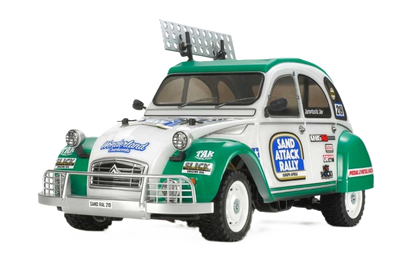 Tamiya 51617 - RC BODY CITROEN 2CV RALLY (1/10 M-Chassis size 239mm Wheel Base) - Body parts, Stickers & Masking Included