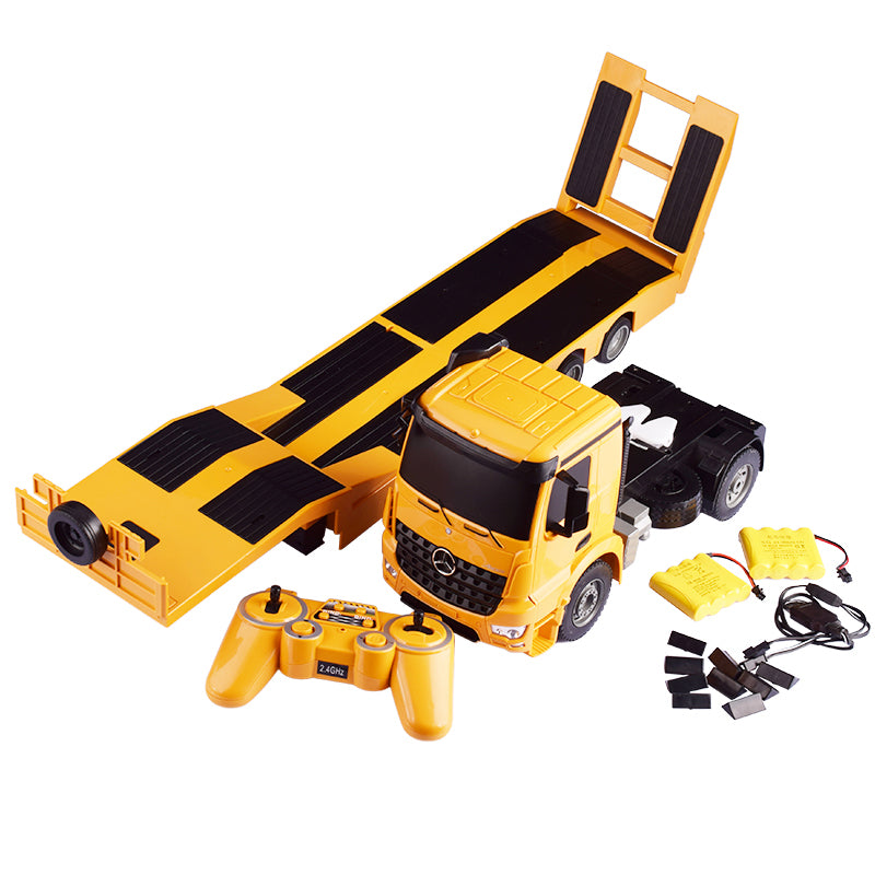 Mercedes Benz - RC Artic Truck & Trailer Construction Car/Machinery Transporter 1/20 - E562-003 (Working Sounds & Lights)