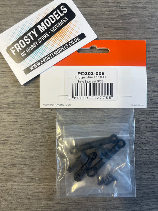 PD Racing TK16 & TR16  - Steering arms + servo saver