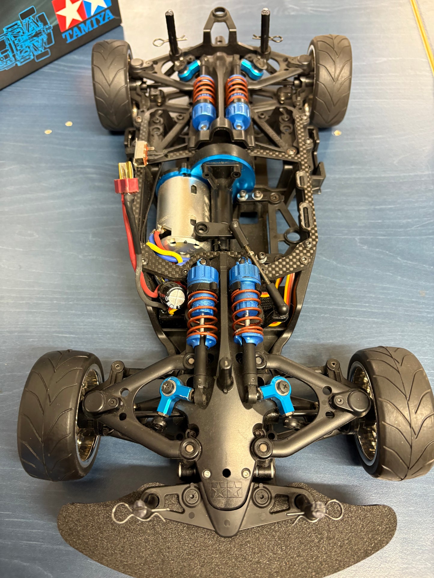 Tamiya - 58681 (Nearly New) RC Formula E Gen2 1/10 4wd Car TC01 (with upgrades and unpainted body - Brushless 10.5T Motor & M-tronics ESC Included)