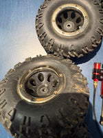 Used - Unfinished 1/10 Rock Crawler Project - Brushless Motor, valve shocks & bead lock tyres included