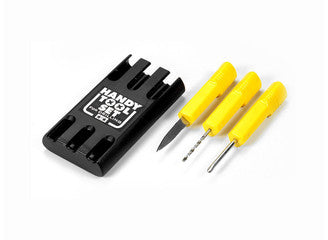 TAMIYA 74057 - RC PORTABLE TOOLS SET (2MM DRILL, 2MM DRIVER & REAMER) & CASE