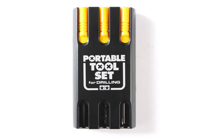TAMIYA 74057 - RC PORTABLE TOOLS SET (2MM DRILL, 2MM DRIVER & REAMER) & CASE