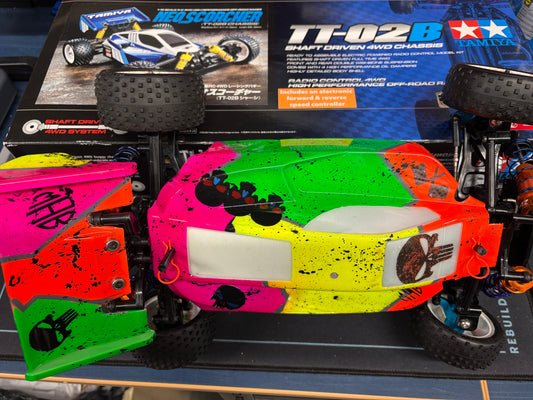 Used approved - Tamiya TT02B with upgrades (motor, ESC & included) needs radio, battery & charger & servo to complete